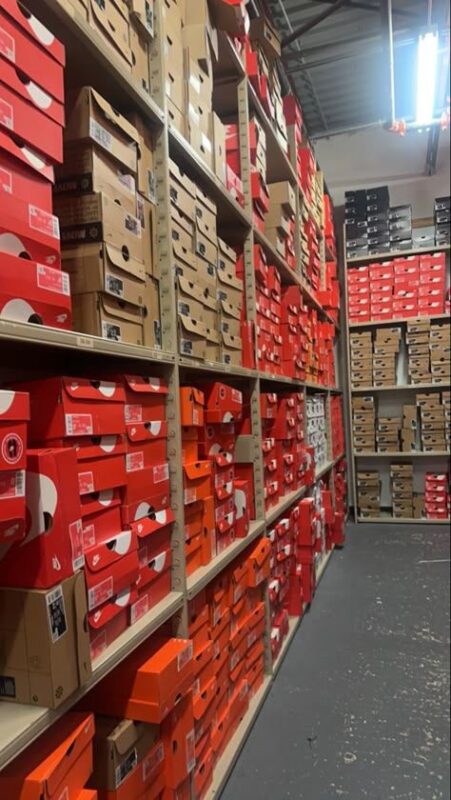 bulk shoe pallets for resale with mixed footwear